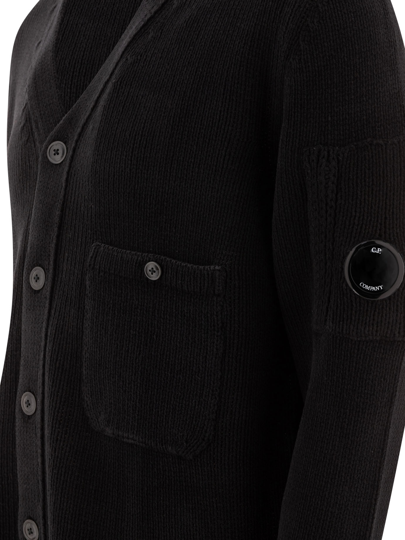 C.P. COMPANY Black   Chenille cardigan